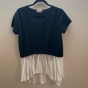 Black and White Shirt Blouse